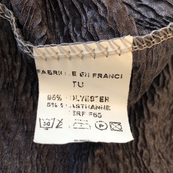 🇫🇷Lior Paris Silver Sparkling Lurex back gold zipper pleated pinned sleeves - Picture 10 of 12